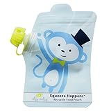 Itzy Ritzy Squeeze Happens Reusable Food Pouches, Blue Monkey, 6 Ounce by Itzy Ritzy [並行輸入品]