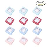 Pandahall段ボールSmallジュエリーボックスギフトパッケージボックスwithコットンFilledのイヤリング、リング、ブレスレットとネックレス 6Pcs X-CBOX-D004-1-WHPH