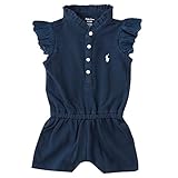 ラルフローレン 半袖 パフスリーブ ワンピース&ブルマ Cotton polo dress & bloomer ベビー 襟付き 女の子 （サイズ：12m、カラー：SUMMER NAVY） Polo R