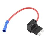 uxcell 回路追加ヒューズホルダー 12V/24V プラスチック 金属 ミディアムサイズ ブラック レッド ブルー 29 x 19 x 14mm