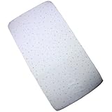 BabyPrem Baby Bedding Fitted Cotton Cradle Pram Sheet 35 x 16 WHITE MOON by BabyPrem