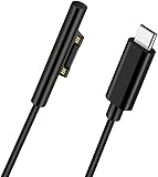 Sisyphy USB-C to Surface 対応 充電ケーブル USB-C充電器45Ｗ以上が必要【15V/3A 45W 】【1m,TVP】、マイクロソフト Surface Pro 7/6/5/4/3/X Surface Go1/2 Surface Laptop 1/2/3/4 Book タブレット対応 1m