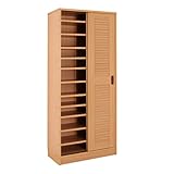 【JAJAN】引き戸ルーバー シューズボックス【ルーシー】幅75cmハイタイプ ナチュラル(奥行39cm 高さ90cm)〔靴箱・下駄箱〕〔玄関収納・通気性抜群〕[レビュープレゼント対象商品]