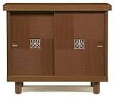 大川家具 baba WOOD WORKS 下駄箱 啓匠 120cm幅 ロータイプ ブラウン 190218