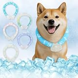 Paerduo 犬 クールネック 犬用ネッククーラー 【18℃自然凍結/PCM50%増量/持続冷却】NASA認証 猫足ボタン 脱落防止設計 犬 首冷やす 冷感リング ひんやりリング 軽量タイプ クールリング 冷え首輪 氷結ベルト 繰り返し使用 子犬 猫用 ペット 犬 暑さ対策 散歩 夏用品 アウトドア 小型犬中型犬用 (ピンク, Mサイズ)