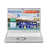 【整備済み品】 パナソニック ノートPC Pana sonic CF-SV/第八世代 インテル Core i5 8250U（1.6GHZ）CPU搭載/MS Office2019&最新Windows11 Pro/12.1インチ/WEBカメラ/WIFI/Bluetooth/HDMI/Type-c(整備済み品) (メモリ8GB/SSD256GB)