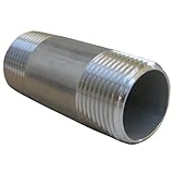 LASCO 32 – 2056ステンレススチールパイプニップル1 1 / 4インチオスパイプねじ付き