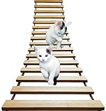 Umora 吊り橋 木製 猫ベッド 猫ハシゴ 遊び場 壁掛け ストレス解消 運動不足解消 組み立て簡単 1.4m