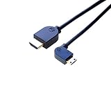 HDMI ミニHDMI 変換ケーブル 片方L型（右向き） Ver1.4 イーサネット、3D、4KX2K解像度、フルHD対応 (1m)