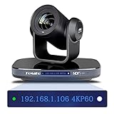 FoMaKo PTZカメラ 4K@60fps 20倍光学ズーム USB/3.0NDI/3G-SDI/HDMI2.0出力 IPカメラ AI自動追尾 UHD1/1.8"センサー POEサポート 4KP60 大人数の会議 教育 病院 教会 ライブ配信 イベント対応 天井＆壁掛けスタンド付き 4K HDR対応|K820N