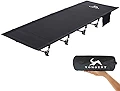 TOMOUNT アウトドアベッド キャンプコット 折りたたみ ベッド 軽量 耐荷重150kg 簡易ベッド コンパクト 防水 通気性 防災 収納ケース付き