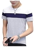 [サン ブローゼ] グラデーション tシャツ 半袖 ラウンドネック トップス カットソー 涼しい 綿 夏 M ~ XL メンズ