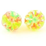 uxcell サクションボール　子供玩具　イエロー　ピンク　プラスチック製　カラフル　2個入