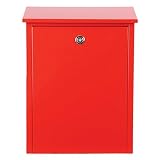 Qualarc Allux 200 Top Loading Wall or Post Mount Locking Galvanized Steel Mailbox in Red [並行輸入品]
