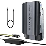 WAVLINK Thunderbolt 4ハブ、ドッキングステーション、40Gbpsデータ転送、90W PD充電、シングル8Kまたはデュアル4Kディスプレイ、MacBook Pro/Air M1 M2 M3、Thunderbolt 4/3、USB-C/USB 4 Windows対応