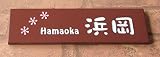 [表札辞典カタログ掲載] タイル表札　レンガ-520　★名入れ文字のみ変更可