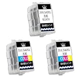 【unique-ink】BC-345/346XL 互換インクカートリッジキャノン Canon用 インク BC311/310通用 インク 【 BC-345XL BK 】+【 BC-346XLC×2】 大容量/説明書付/対応機種 TS3330 TS3130S TS3130 TS203 TR4530