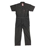 CUC DOGMAN 半袖つなぎ 黒×チャコール 4Lサイズ 8494