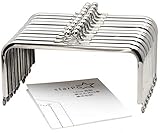 starPG 14cm 角型 がま口口金 差し込み式 シルバー 型紙付き ハンドメイド パーツ (10個 セット)