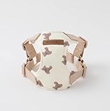 monchéri モンシェリ [くまさんハーネス] 犬 ハーネス 小型犬 中型犬 (M/アイボリー) サイズ調節可能 ワンタッチ 着脱簡単 犬用 お散歩 お出かけ