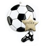 Personalizedクリスマス装飾2017 SOCCER STARスポーツアクティブAthleteホリデーツリーオーナメントチームCoworker workersギフト趣味スコアShoeボール