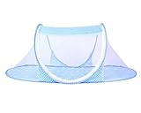 origin 底生地付き 蚊帳 子供 ホーム 屋外 キャンプ 旅行 ベビー用蚊帳 105×55cm（折り畳み）赤ちゃん用 蚊よけ 底からの害虫の侵入も防ぐ 簡単収納 折畳蚊帳 (ブルー) BBKAYA