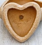 アンティーク風 おしゃれで かわいい ハート型 フラワーポット 陶器製 植物用 容器 観葉植物などに 2個セット