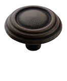 Amerock BP1307ART Brass and Sterling Traditions Triple Ring Knob, Antique Rust, 1-1/4-Inch Diameter 