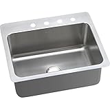 Elkay DLSR272210MR2 18 Gauge Stainless Steel 27 x 22 x 10 Single Bowl Dual/Universal Mount Kitchen S