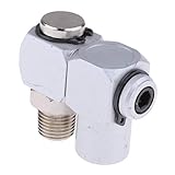 F Fityle エアーホースアダプター　空気圧コネクタ　標準1/4インチ　360度回転　アルミニウム合金