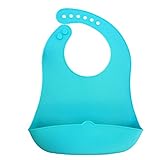 Te Fiti 食事用 エプロン 保育園にもピッタリ シリコン100% の油が落ちるシリコンビブ 6ヵ月~3歳 2点セット