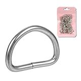 JoyWave Dカン シルバー 内径15mm50個入 15/20/25mm 鉛検査済み 国内検品 鉄製 細め 金具 ハンドメイド 手芸 レザークラフト D型 カン バッグ ショルダーベルト