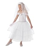 KidKraft White Rose Bride Dress Up Costume - L [並行輸入品]