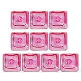 10 個の半透明 PC ゲーミングキーキャップセットスイッチメカニカルキーボード互換透明設計 PC キーキャップ