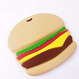 Mamimami Home 噛がため　カミカミ　シリコーン製　スマイル　ハンバーガー　赤ん坊　歯固め玩具　柔らかい 知育玩具 DIY ネックレス　１個