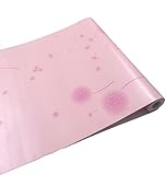 tomtask 壁紙 子供部屋 キッズ向け 貼付シールタイプ 45cm×10m ウォールステッカー 防水 貼り方説明書付 (ピンク タンポポ柄)