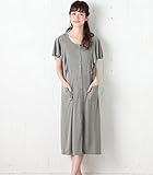 ANGELIEBE エンジェリーベ マタニティ パジャマ 授乳口付き ラッフル スリーブ 2WAY ネグリジェ 妊婦服 産前 産後 半袖 前開き フリー 杢 グレー 21778 21778500