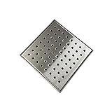 neodrain zs3s04正方形シャワーDrain with QuadratoパターンGrate、4インチ、つや消し304ステンレススチール 6インチ ZS3-6-S04