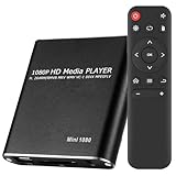 ANAMI メディアプレーヤー デジタル 映像 再生機器 デジタル マルチメディアプレーヤー テレビや液晶モニターなどで簡単動画再生 SDカード USB HDD HDMI 出力 対応 1080p フルHD 日本語取扱説明書付属 (ブラック 1個)