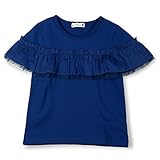 ブランシェス（branshes） 胸元フリル半袖Tシャツ【ネイビーブルー/（04）100cm】