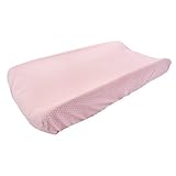 My Blankee Swiss Dot Minky Changing Pad Cover Blush 16 x 32 [並行輸入品]