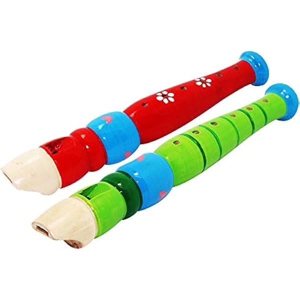 2 pcs Small Wooden Recorders for 
