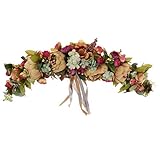 KESOTO シルクフラワー　牡丹の花　花輪　ドアの装飾　２色選べ - B