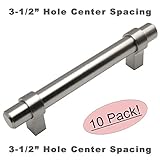 Cosmas ® 161 – 3.5snサテンニッケルContemporaryバーキャビネットハンドルプル – 3 – 1 / 2 "穴中心 – 10パック