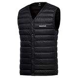[モンベル] スペリオダウンVネックベスト メンズ ヴイネック ブイネック インナーダウン Superior down V-neck Best for Men (ブラック, 105(XL) 身長175~185cm) [並行輸入品]