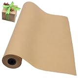 SOYANGNEK クラフト紙 包装紙 ロール 梱包紙 緩衝材 914ｍｍ幅ｘ30ｍ巻き 厚手 80g/m2 業務用 ブーケ 工芸品 輸送 引っ越し