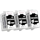 【Momono】BC-340XL BC-341XL BC-360XL BC-361XL 詰め替え 補充インク 3本（3BK） 互換インク 顔料 ブラック 黒 PGBK 340 341 360 361 BC-340 BC-341 BC-360 BC-361 互換 インクカートリッジ 大容量 個別包装 増量 説明書付き