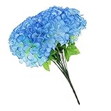 B Blesiya シルクフラワー　菊花　ブーケ　装飾　インテリア　　６色選べ - 青