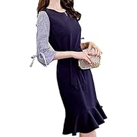 (フムフム) fumu fumu レディースファッション ワンピース 春 夏 5分袖 リボン