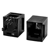 uxcell RJ11 PCBジャック　6P4C　モジュラージャックメスコネクタ　垂直基板実装　　20個入り